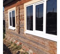  Установка пластиковых окон в деревянный дом 
