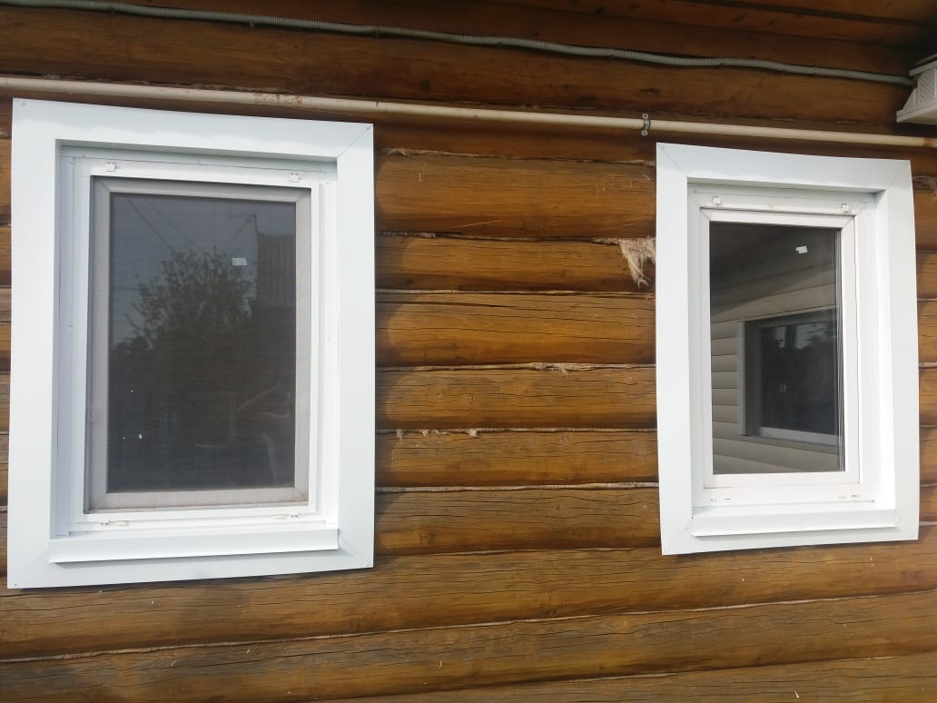  Окна ПВХ в деревянный дом 
